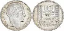 Frankreich 10 Francs Laureate head - 1937 Silver