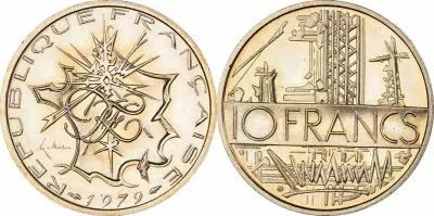 Frankreich 10 Francs Mathieu - 1979 Edge B
