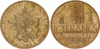 Frankreich 10 Francs Mathieu - 1980 - VF