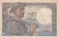 Frankreich 10 Francs Miner - 07-04-1949 Serial Y.188 - VF