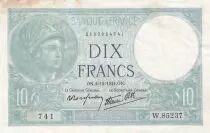 Frankreich 10 Francs Minerva - 04-12-1941 - SerialW.85237 - WPM. 84