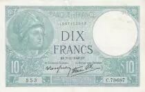 Frankreich 10 Francs Minerva - 07-11-1940 - Serial C.78687 - WPM. 84