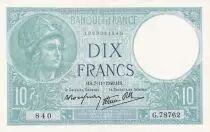 Frankreich 10 Francs Minerva - 07-11-1940 - Serial G.78762