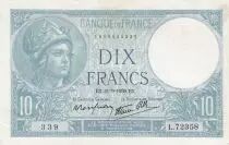 Frankreich 10 Francs Minerva - 21-09-1939 - Serial L.72358 - WPM. 84