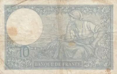 Frankreich 10 Francs Minerva - 25-02-1937 - Serial Y.68126