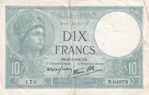 Frankreich 10 Francs Minerva - Various Years 1916-1942 - VF
