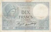 Frankreich 10 Francs Minerve 17-12-1936 - Serial L.67653