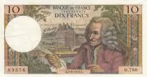 Frankreich 10 Francs Voltaire - 01-06-1972 - Serial O.786