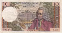 Frankreich 10 Francs Voltaire - 02-01-1964 - Serial Y.63 - VF