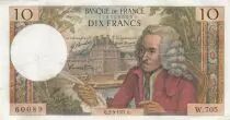 Frankreich 10 Francs Voltaire - 02-09-1971 Serial W.705