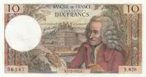 Frankreich 10 Francs Voltaire - 07-12-1972 Serial F.832