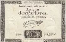 Frankreich 10 Livres - Watermark Republique -  French Revolution - 24-10-1792 - Serial 7156