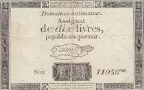 Frankreich 10 Livres Black - Watermark fleur de Lys - (24-10-1792) - Sign. Taisaud - Serial 11056