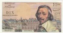 Frankreich 10 NF - Richelieu - 02-06-1960 - Serial J.84 - Small Number