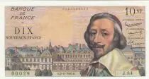 Frankreich 10 NF - Richelieu - 02-06-1960 - Serial J.84 - Small Number