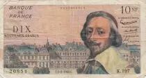 Frankreich 10 NF Richelieu - 01-02-1962 Serial K.197 - F to VF