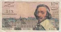 Frankreich 10 NF Richelieu - 05-04-1962 Serial V.216 - F to VF