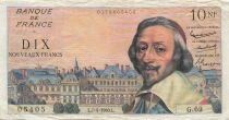 Frankreich 10 NF Richelieu - 07-04-1960 - Serial G.69