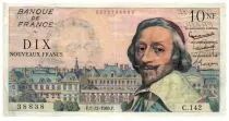 Frankreich 10 NF Richelieu Printing error - 01-12-1960 Serial C.142 - VF