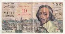 Frankreich 10 NF sur 1000 Francs - Richelieu - 1957 - Serial Z.329 - P.138
