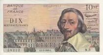 Frankreich 10 Nouveaux Francs - Richelieu - 05-03-1959 - Serial N.5
