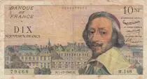 Frankreich 10 Nouveaux Francs Richelieu - 01-12-1960 - Serial H.148