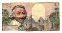 Frankreich 10 Nouveaux Francs Richelieu - 02-02-1961 - Serial G.163 - Fay.57.14