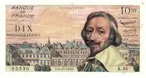 Frankreich 10 Nouveaux Francs Richelieu - 02-07-1959 - Serial W.27 - Fay.57.02