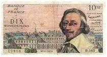 Frankreich 10 Nouveaux Francs Richelieu - 02.02.1961 - Serial B.162 - Fay.57.14