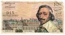 Frankreich 10 Nouveaux Francs Richelieu - 02.06.1960 - Serial R.97 - Fay.57.8