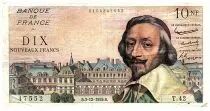 Frankreich 10 Nouveaux Francs Richelieu - 03-12-1959 - Serial T.42 - Fay.57.04