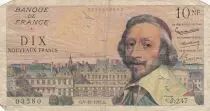 Frankreich 10 Nouveaux Francs Richelieu - 04-10-1962 - Serial J.247
