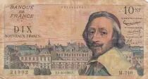 Frankreich 10 Nouveaux Francs Richelieu - 04-10-1962 - Serial M.246