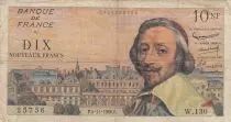 Frankreich 10 Nouveaux Francs Richelieu - 04-11-1960 - Serial W.130