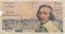 Frankreich 10 Nouveaux Francs Richelieu - 05-07-1962 - Serial A.239