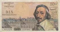 Frankreich 10 Nouveaux Francs Richelieu - 07-12-1961 - Serial J.191