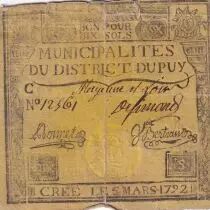 Frankreich 10 Sols - Haute-Loire - Municipalit&eacute; de Le Puy - 1792