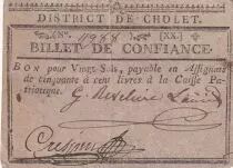 Frankreich 10 Sols - Ille et Vilaine - Rennes -  &Eacute;tablissement de Bienfaisance - Janvier 1792
