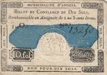 Frankreich 10 Sols - Maine et loire - Angers municipality - 10-02-1792