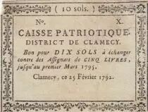 Frankreich 10 sols - Nievre - Patriotic fund of Clamecy