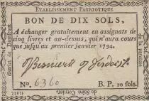 Frankreich 10 sols - Orne - Saint Cornier patriotic establishment - 1794