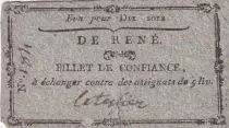 Frankreich 10 Sols - Sarthe - Commune de Ren� -  1792