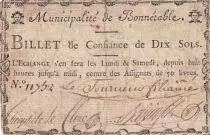 Frankreich 10 Sols - Sarthe - Municipalit&eacute; de Bonnetable - 1792