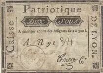 Frankreich 10 sous - 1791 - Department Rhone - Patriotic fund of Lyon