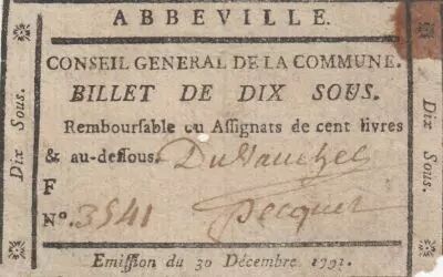 Frankreich 10 sous - Somme - Abbeville County Council - 1791