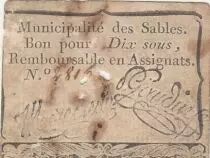 Frankreich 10 sous - Vend&eacute;e - Les Sables-d\'Olonne - 1792