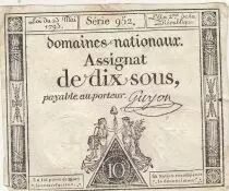 Frankreich 10 Sous - Women - phygian cap - 23-05-1793 - Sign. Guyon - S&eacute;rie 952