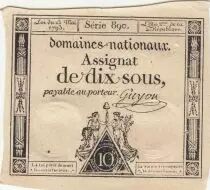 Frankreich 10 Sous - Women with Liberty cap on pole - 23-05-1793 - Sign. Guyon - S&eacute;rie 890