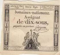 Frankreich 10 Sous - Women with Liberty cap on pole - 23-05-1793 - Sign. Guyon - S&eacute;rie 890