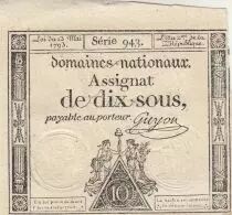Frankreich 10 Sous - Women with Liberty cap on pole - 23-05-1793 - Sign. Guyon - S&eacute;rie 943